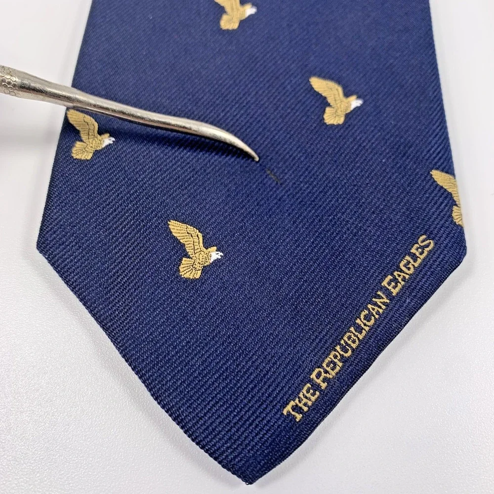 Rare Vintage Men's Tie Navy Republican National Finance Committee Eagles‎ Repp